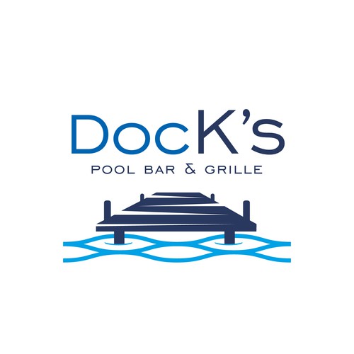 Bar and restaurant logo with the title 'Pool bar logo'