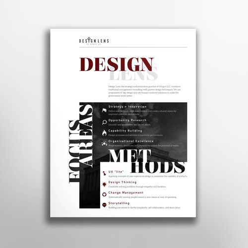 Handout design with the title 'Typographic handout'