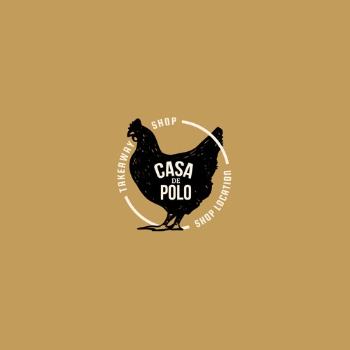 Takeaway design with the title 'Casa De Polo'