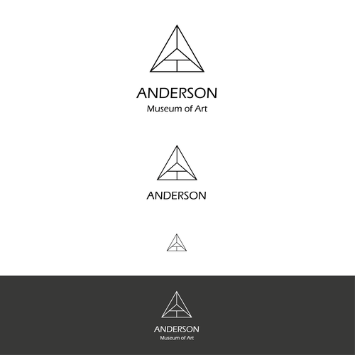Museum design with the title 'Anderson Museum of Art'