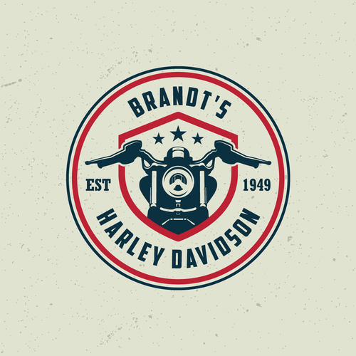 Harley Davidson design with the title 'Logo for BRANDT'S HARLEY DAVIDSON'
