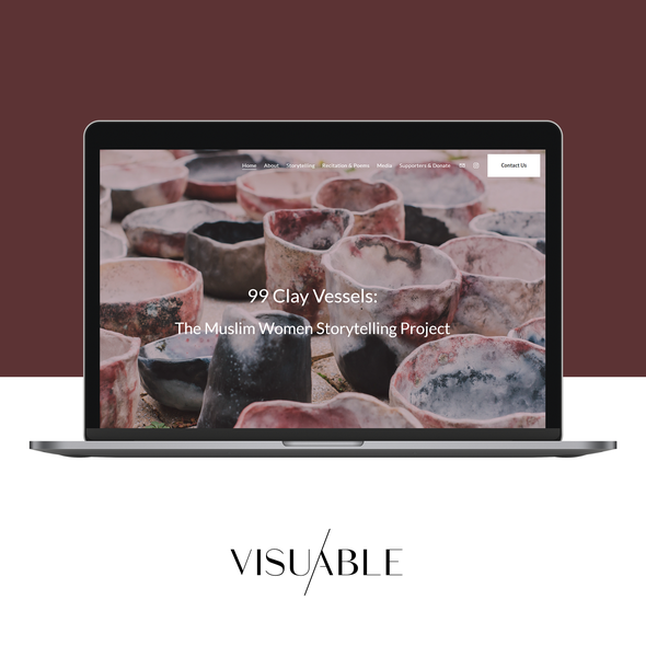 Art and design website with the title 'Website Design for Artist'