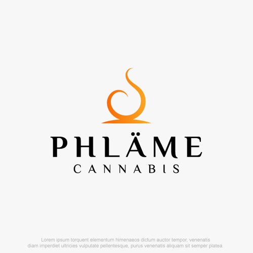 Flaming logo with the title 'Cannabis brand'