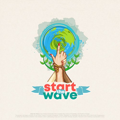 Diversity design with the title 'Start the Wave Logo Concept'