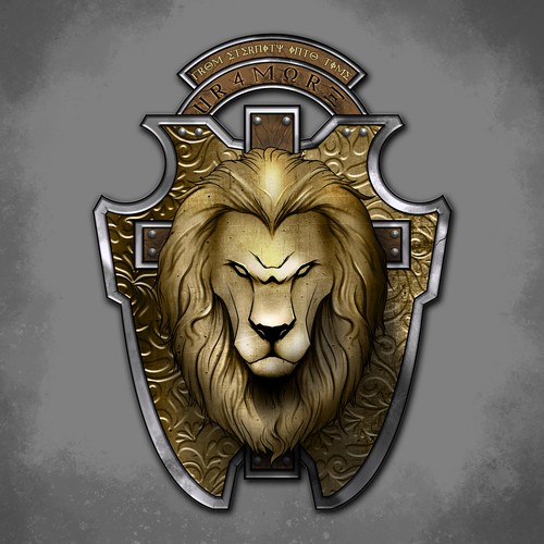 Armor design with the title 'Custom shield'