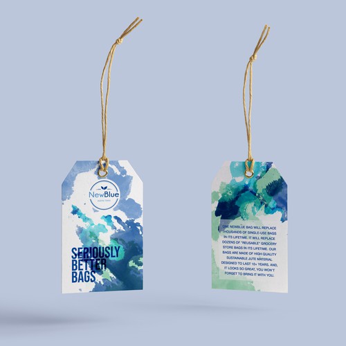 Sea label with the title 'Hang tag for ecological bags'