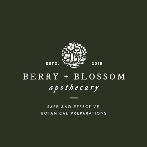 Herbal logo with the title 'Apothecary logo'