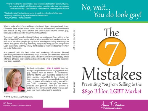 LGBT+ book cover with the title 'No, wait... You do look gay! by Jenn T. Grace'