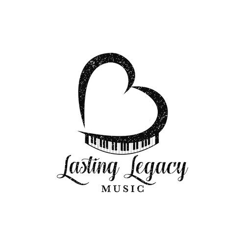 Piano logo with the title 'Lasting Legacy Music Logo'