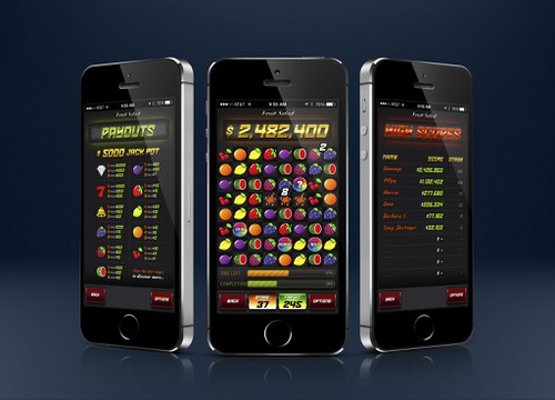 Interactive design with the title 'Fruit Salad App'