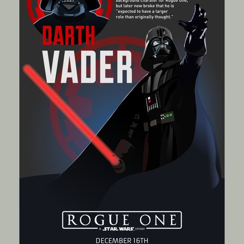 Star Wars design with the title 'A Guide to the New Characters in Rogue One'