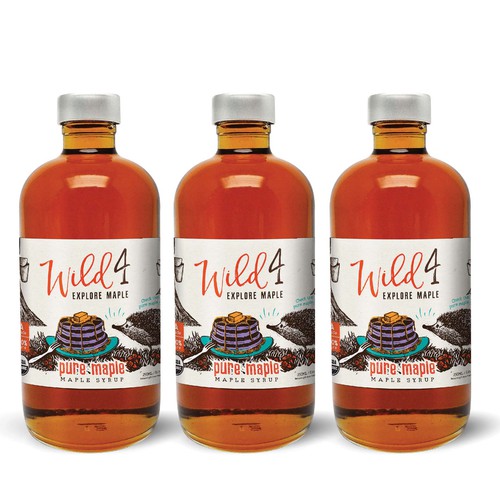 Maple design with the title 'Non-Ordinary Label for Maple Syrup'