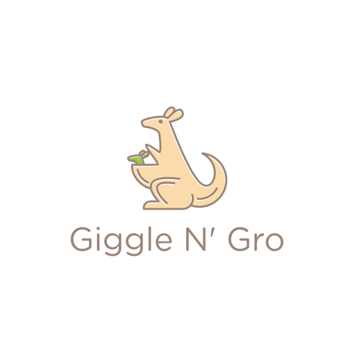 Baby logo with the title 'Giggle N' Gro'