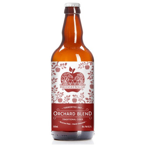 Traditional label with the title 'Cider Label Design'