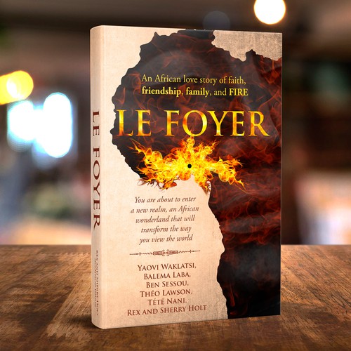 Creative book cover with the title 'Le Foyer'