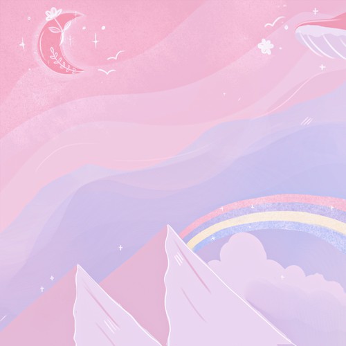 Wallpaper design with the title 'Design for bedroom wallpaper'