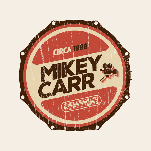 Drum logo with the title '80's logo for Mikey'