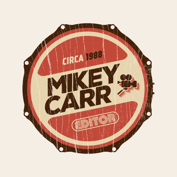 Drummer logo with the title '80's logo for Mikey'