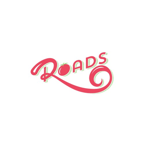 Milkshake design with the title 'Food Truck "Roads" Logo Concept'