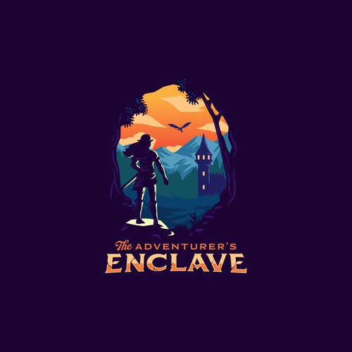 Adventure logo with the title 'Epic Fantasy Logo'