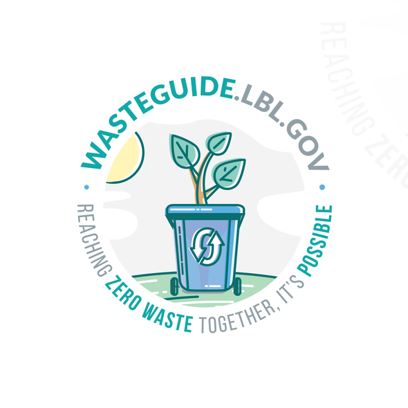 Environmental brand with the title 'Logo for WasteGuide.lbl.gov'