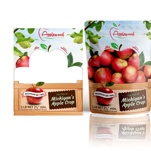 Fruit packaging with the title 'Apple Package'