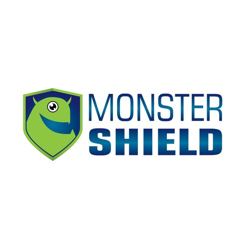 Secure design with the title 'Create a logo for MonsterShield'