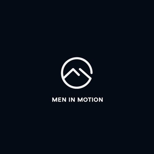 Motion design with the title 'Men in motion logo'