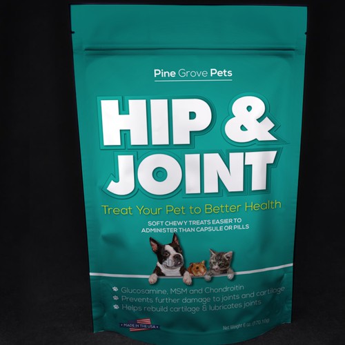 Cat packaging with the title 'Soft Chewy Treats For Pets'