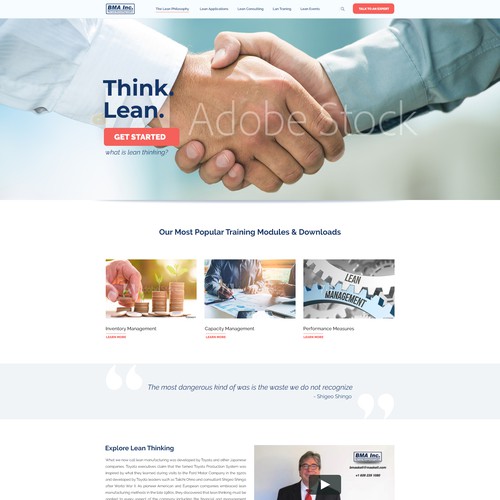 Accounting website with the title 'Design a Fresh and Clean Website for a "Lean" Business Client'