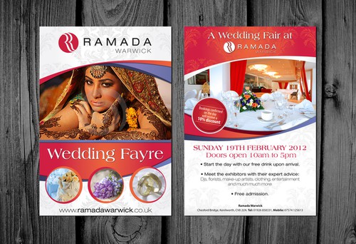 Party logo with the title 'Ramada Warwick wedding fayre leaflet size A5 needed!'