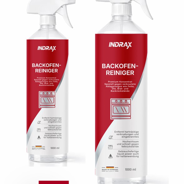 Label with the title 'Oven Cleaner'