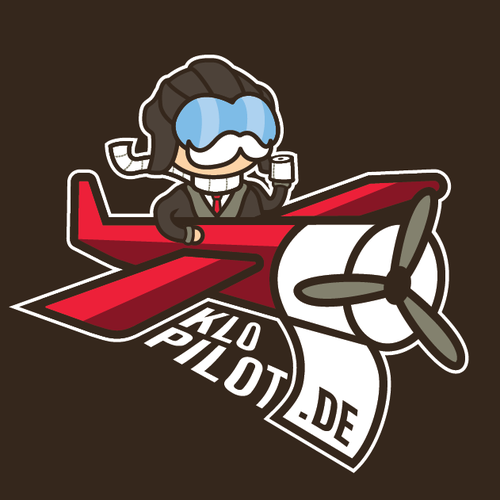 Pilot logo with the title 'Klopilot.de Mascot Design'