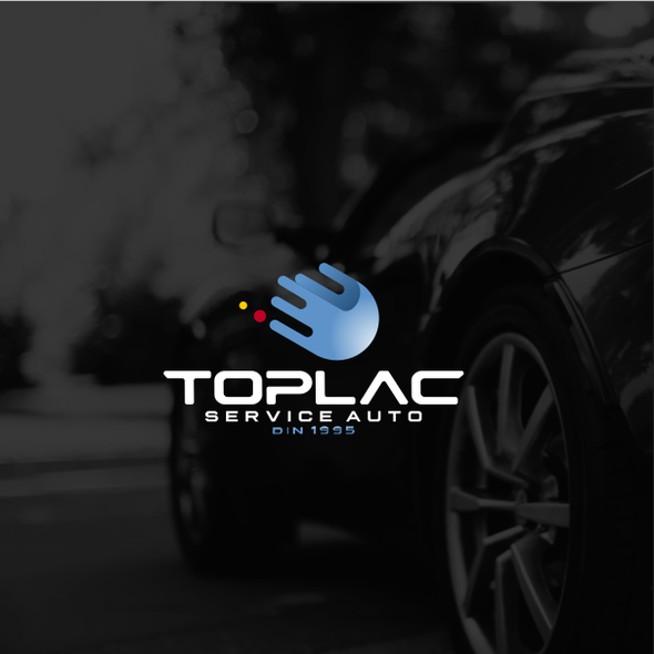 Car painting logo with the title 'Logo for TopLac service auto'