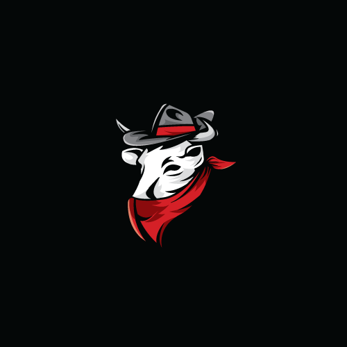 Bull design with the title 'Cattle mascot logo proposal'