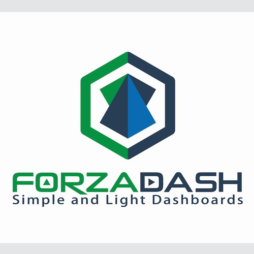 Corporate identity logo with the title 'Forza Dash Logo'