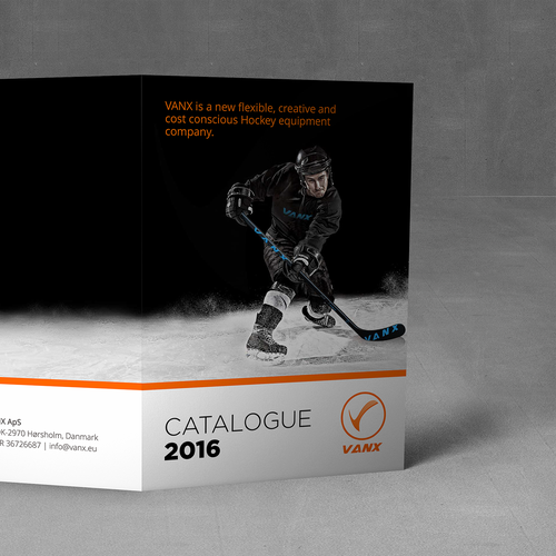 Catalogue design with the title 'Catalogue for VANX'