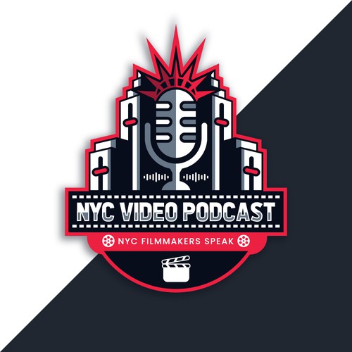 New York logo with the title 'NYC filmmaking podcast logo'
