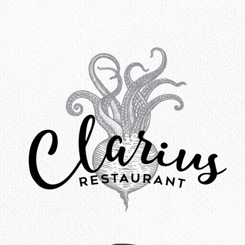 Restaurant logo with the title 'Clarius'