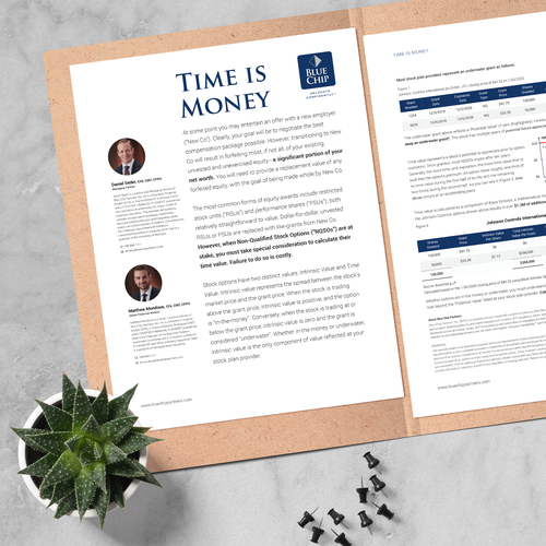 White paper design with the title 'BLUE CHIP'