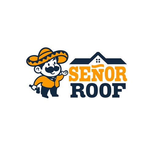 Roofing logo with the title 'Design proposal for Señor Roof.'