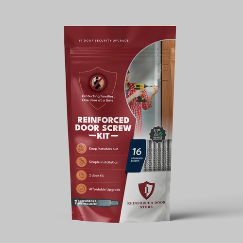 Pouch label with the title 'Pouch Package design'