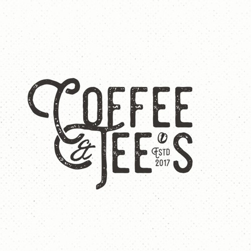 Clothing logo with the title 'COFFEE AND TEES'