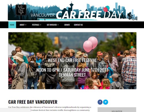 Cityscape design with the title 'Vancouver Car Free day '