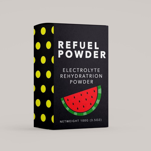 Powder packaging with the title 'refuel powder'