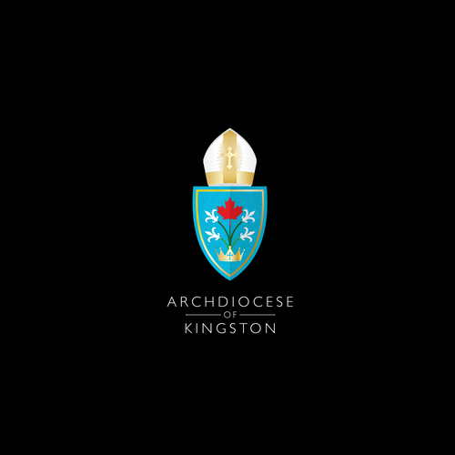 Heraldic logo with the title 'Crest-shield for Catholic Archdiocese'