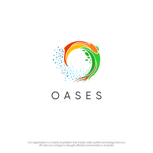 Steam design with the title 'Logo concept for Oases'