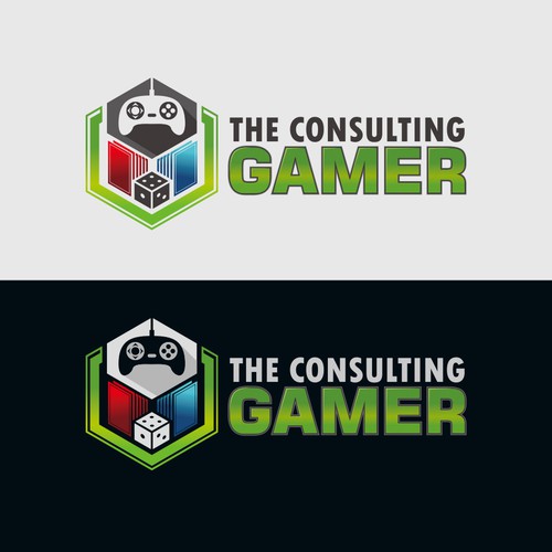 Gaming logo with the title 'Logo concept for The Consulting Gamer'
