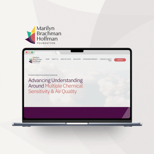 Design with the title 'Website for MBH Foundation '