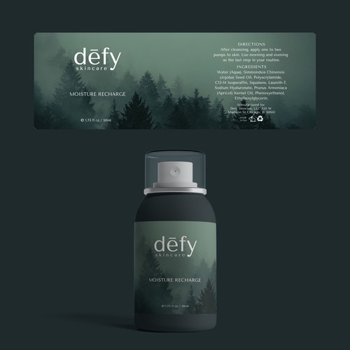 Natural label with the title 'Design for a masculine label for skincare brand'